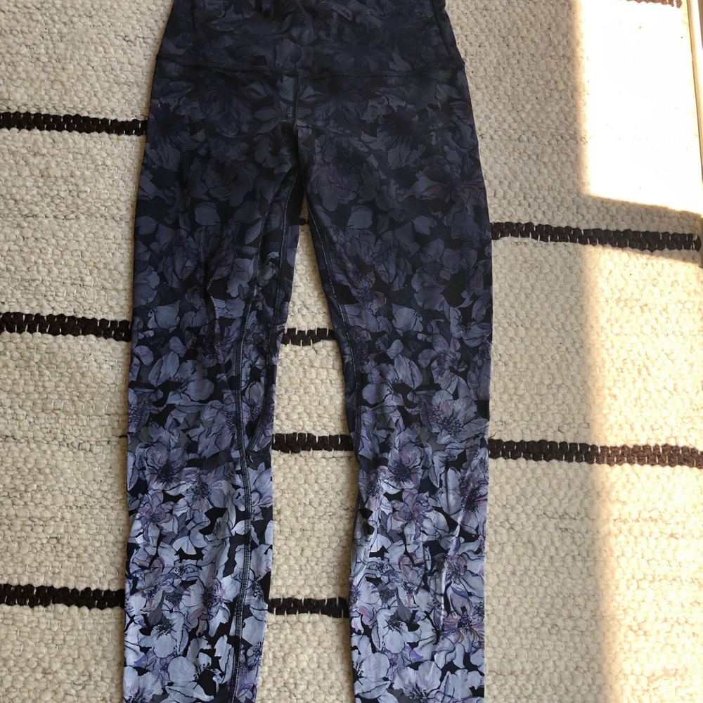 EUC 28” Floral Ombre Lululemon Align Leggings